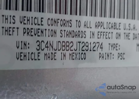 2018 Jeep Compass Latitude 4X4 from USA, damaged, VIN 3C4NJDBB2JT291274